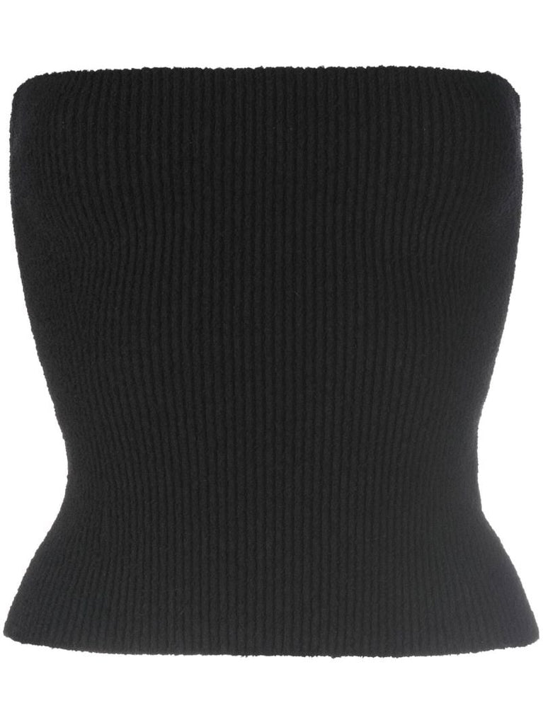 Black Knit Tube Top