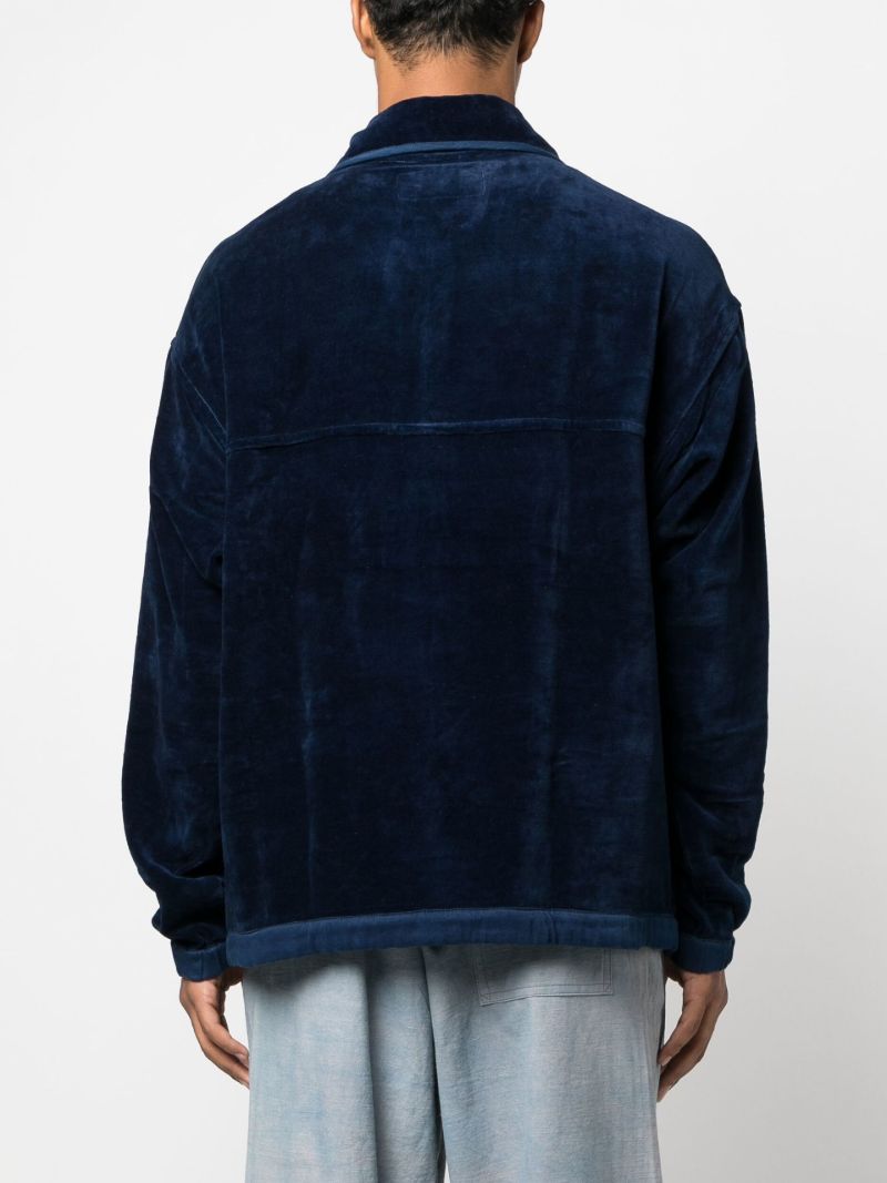 Blue Polite Pullover Velvet Top