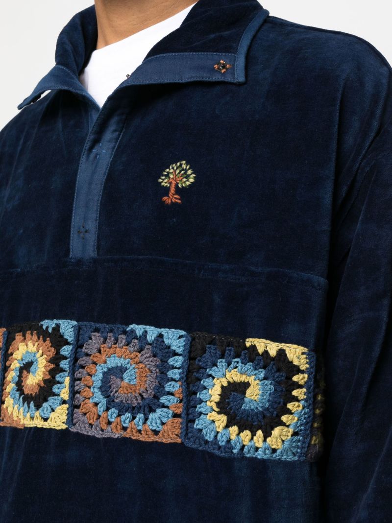 Blue Polite Pullover Velvet Top