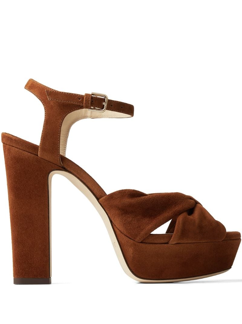 Brown Heloise 120 Suede Sandals