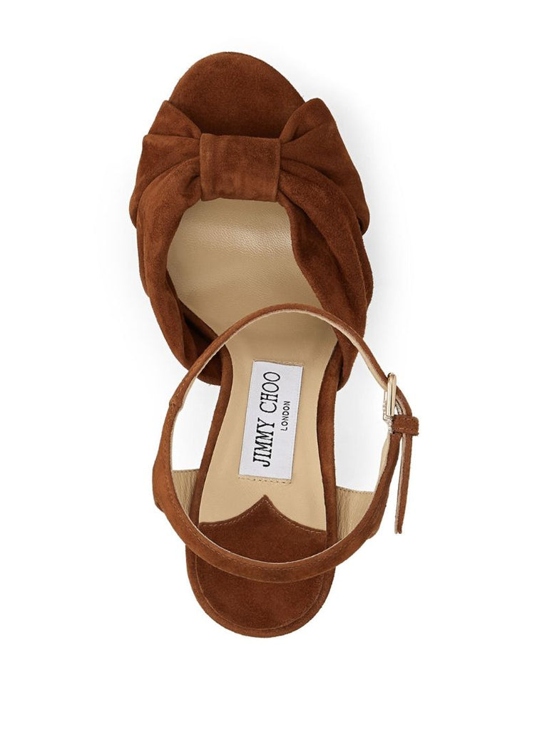 Brown Heloise 120 Suede Sandals