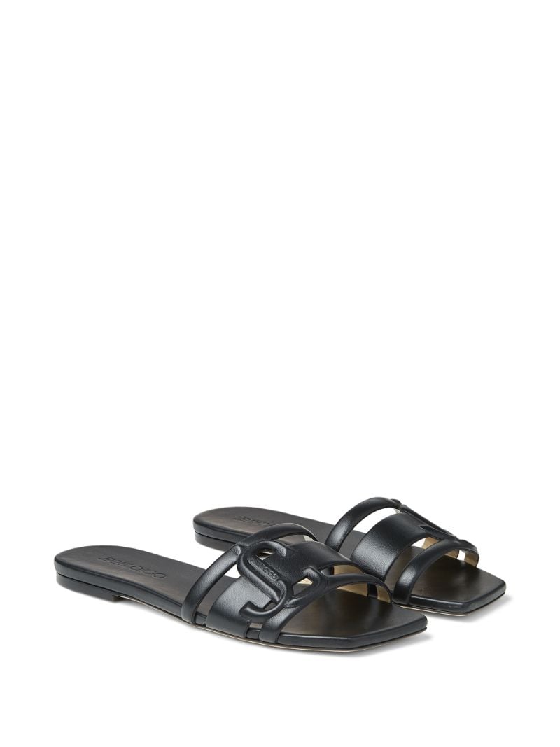 Black Laran Flat Slip-on Sandals