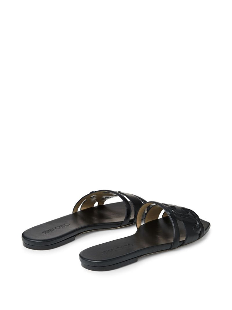 Black Laran Flat Slip-on Sandals