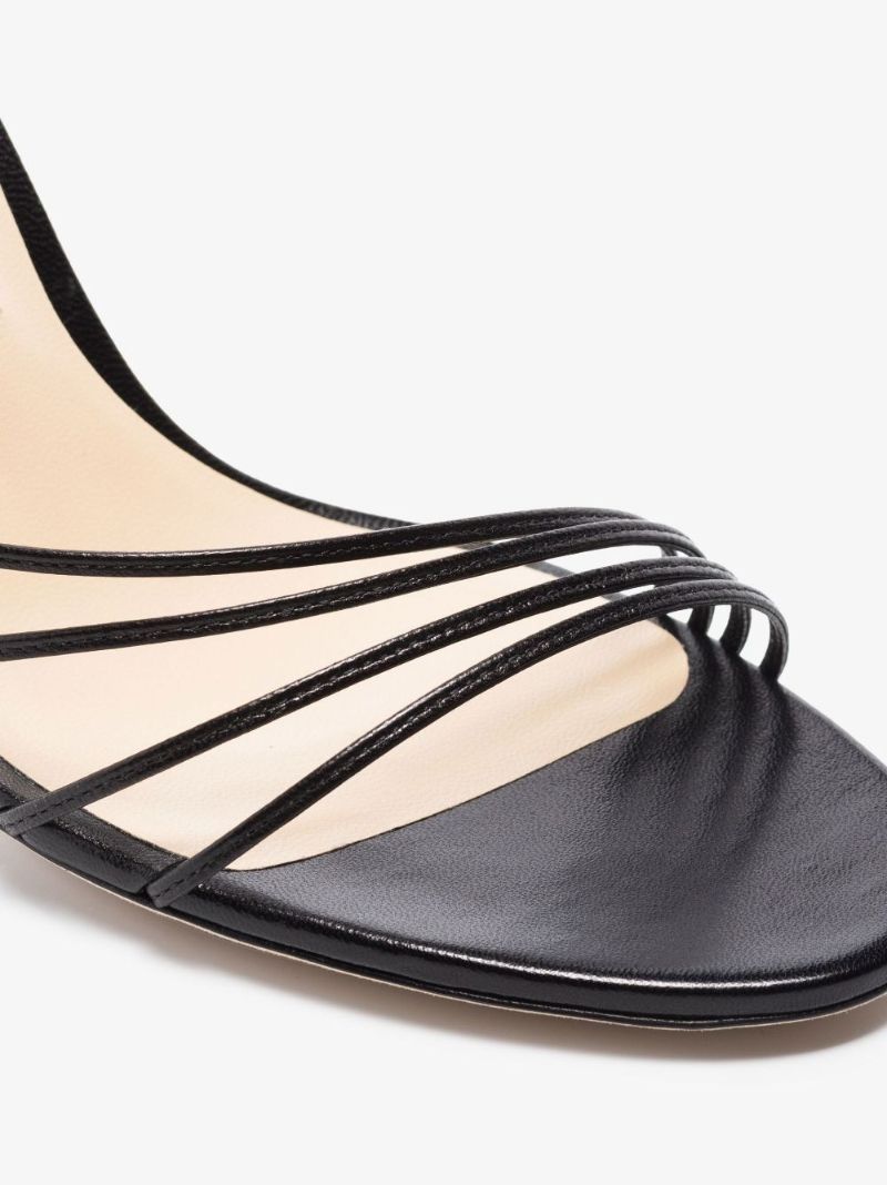 Black Antia 85 Self-tie Sandals