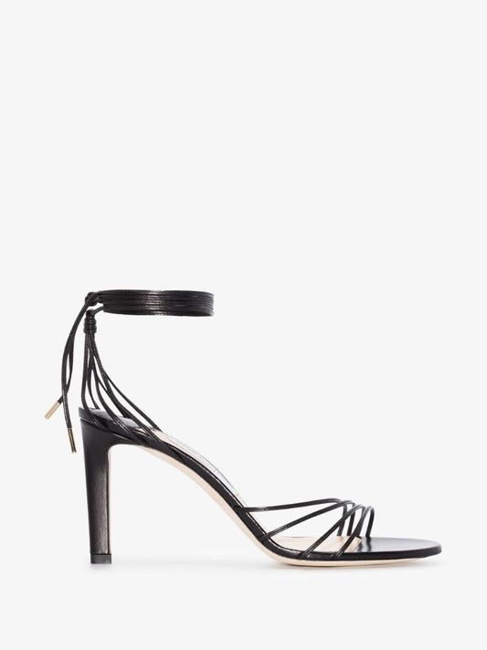 Black Antia 85 Self-tie Sandals