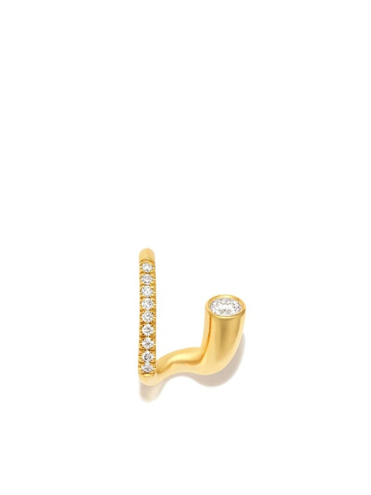 18k Yellow Gold Peak Diamond Single Earring