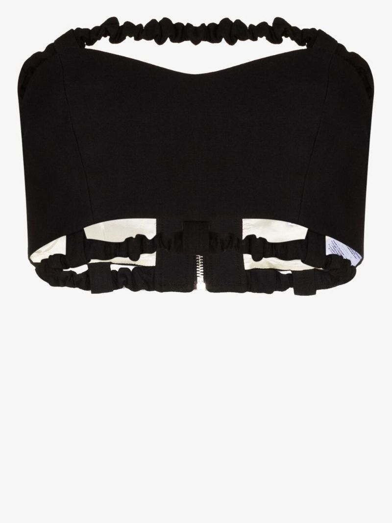 Ruched Trim Bandeau Top