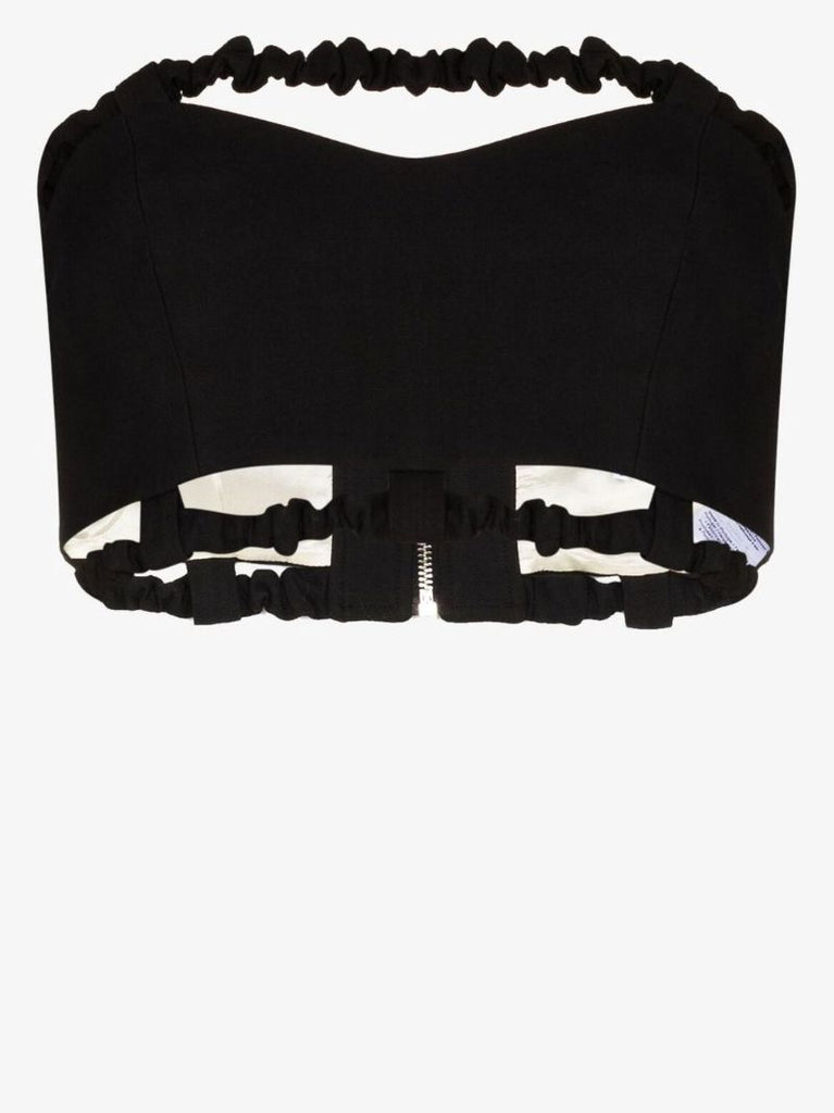 Ruched Trim Bandeau Top