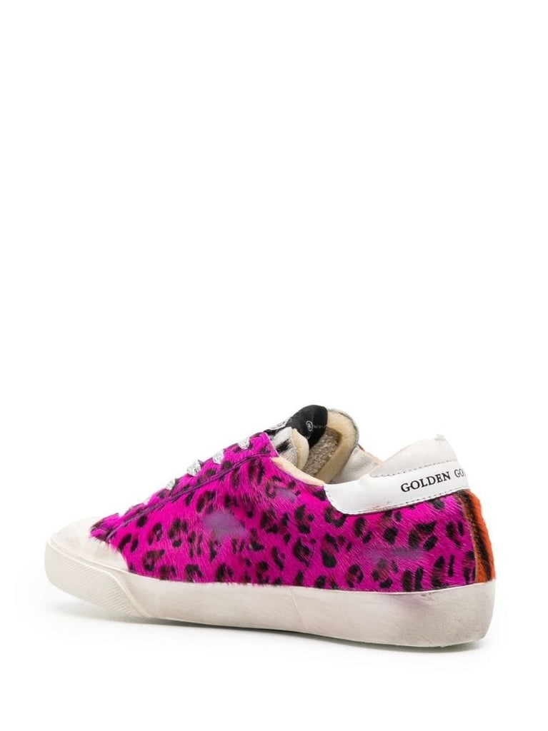 Orange Super-star Low-top Leather Sneakers