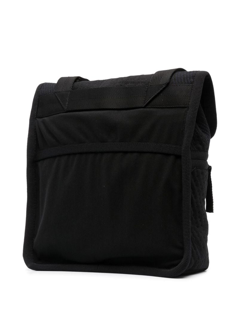 Black Knitted Jacquard Messenger Bag