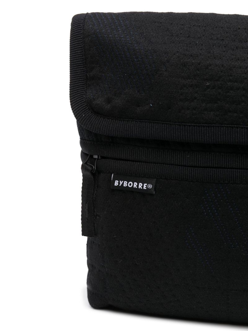 Black Knitted Jacquard Messenger Bag