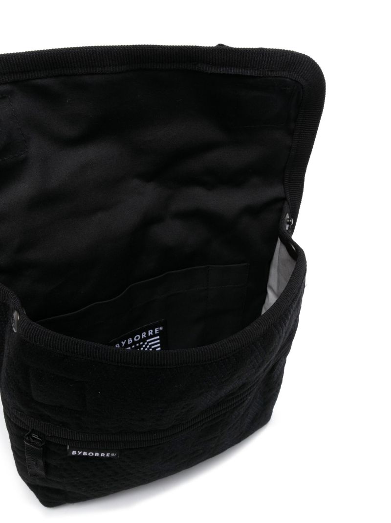 Black Knitted Jacquard Messenger Bag