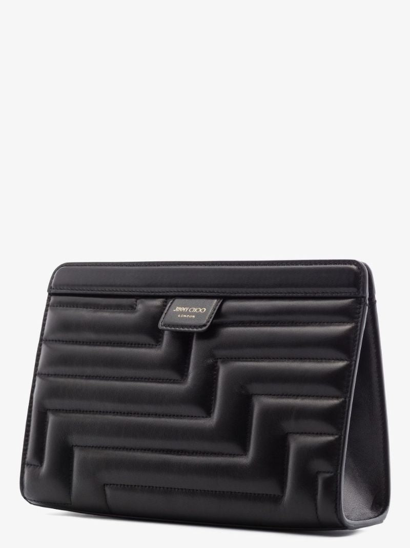 Black Varenne Quilted Leather Clutch Bag