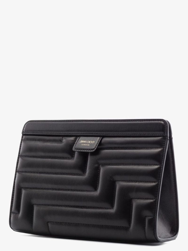 Black Varenne Quilted Leather Clutch Bag
