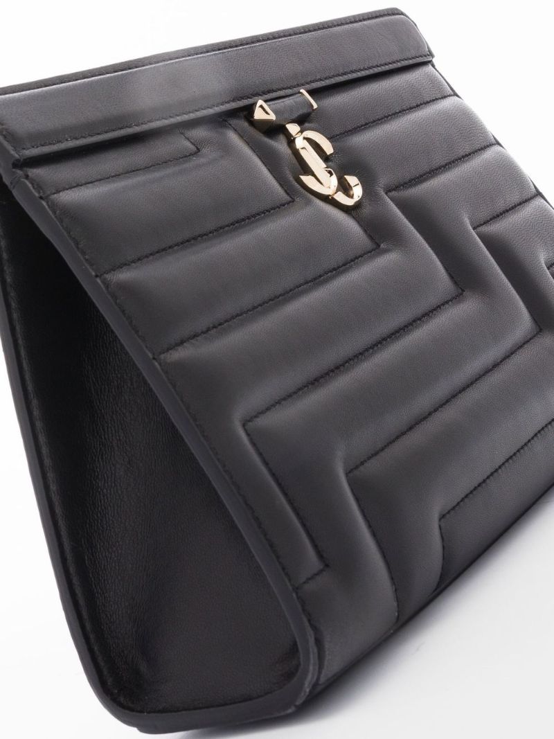 Black Varenne Quilted Leather Clutch Bag