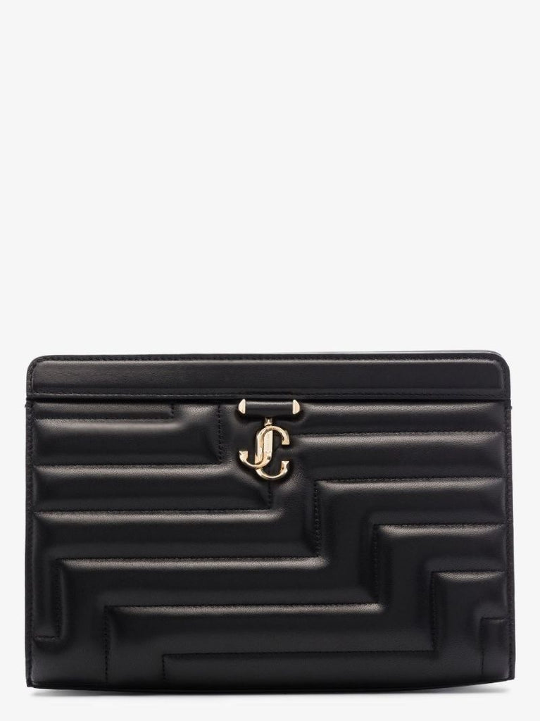 Black Varenne Quilted Leather Clutch Bag