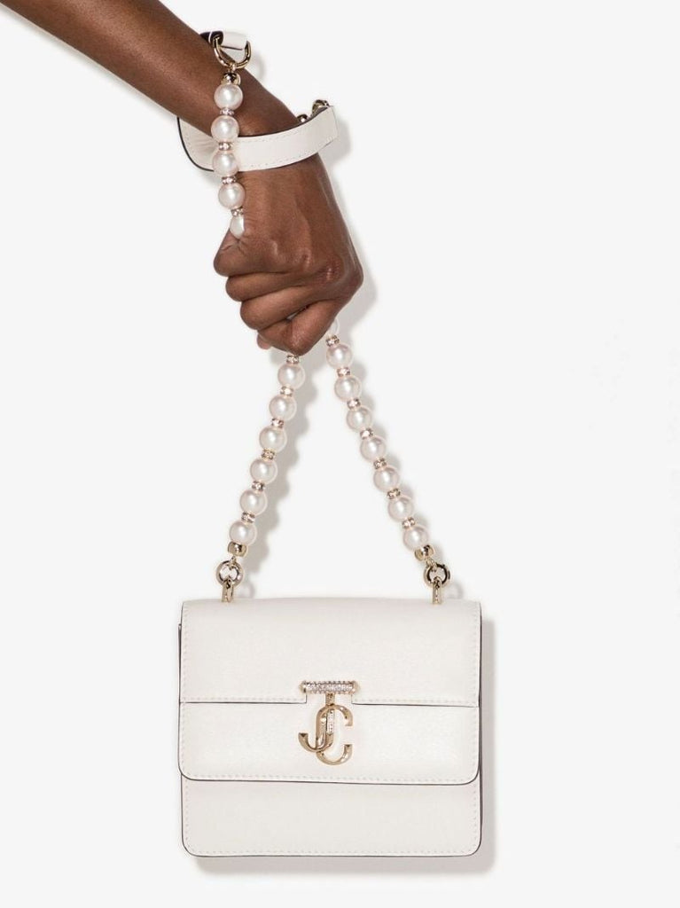 Neutral Varenne Leather Shoulder Bag