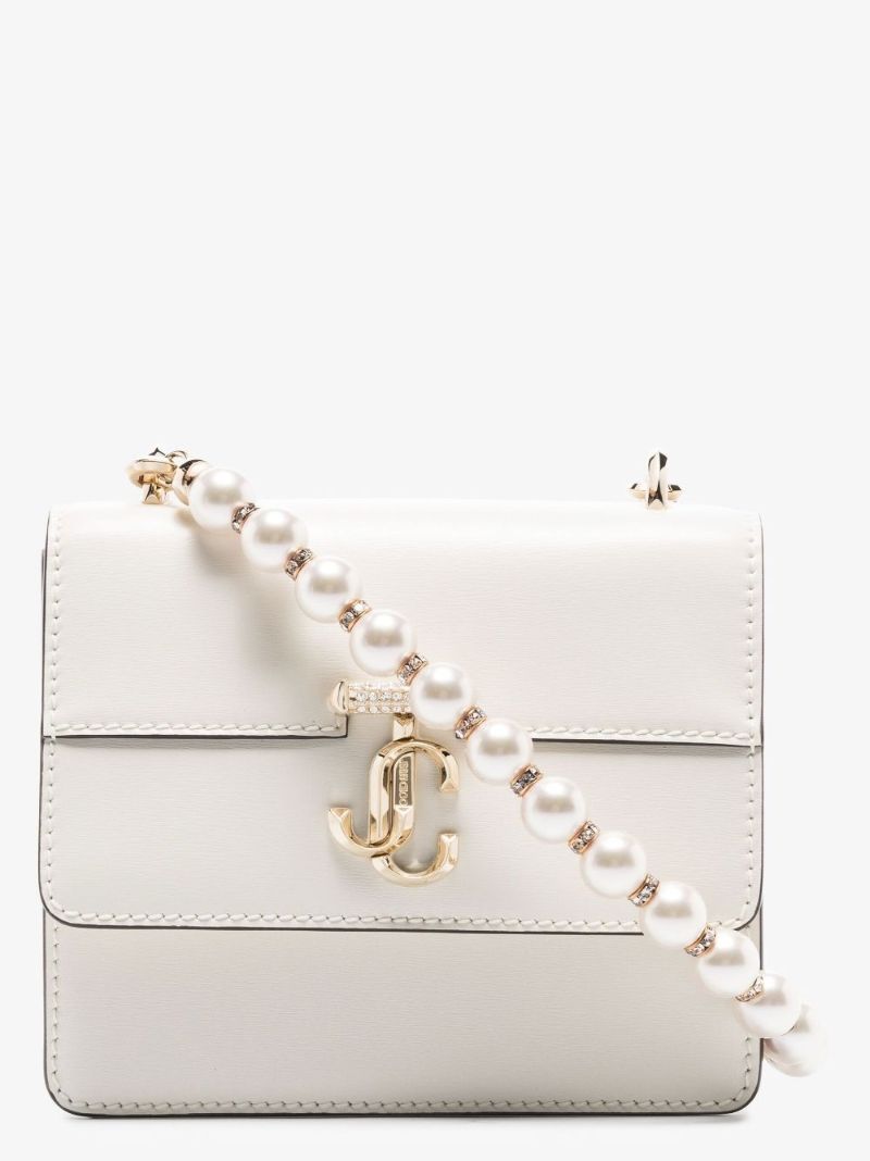 Neutral Varenne Leather Shoulder Bag