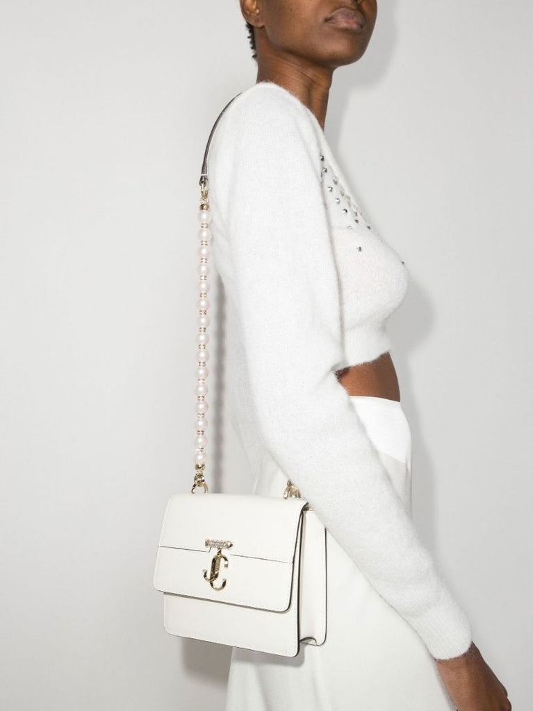 Neutral Varenne Leather Shoulder Bag