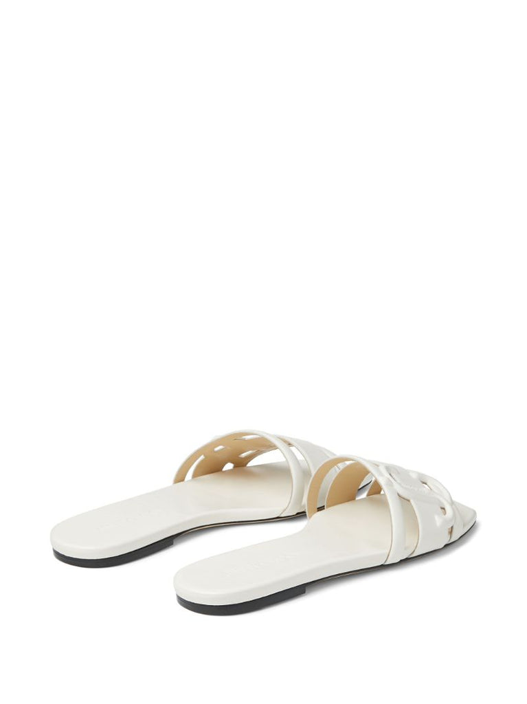 White Laran Leather Sandals