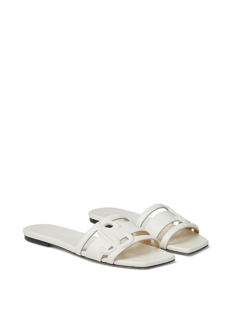 White Laran Leather Sandals