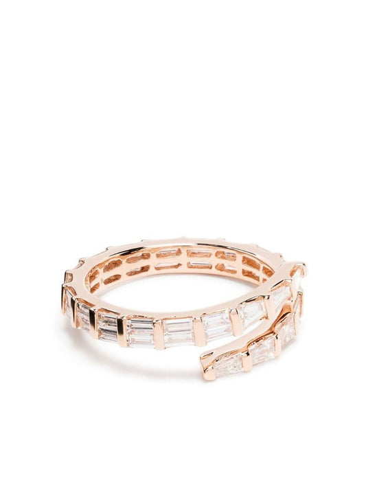 18k Rose Gold Coil Diamond Ring