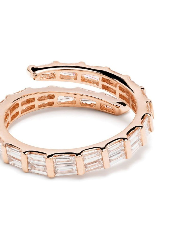 18k Rose Gold Coil Diamond Ring
