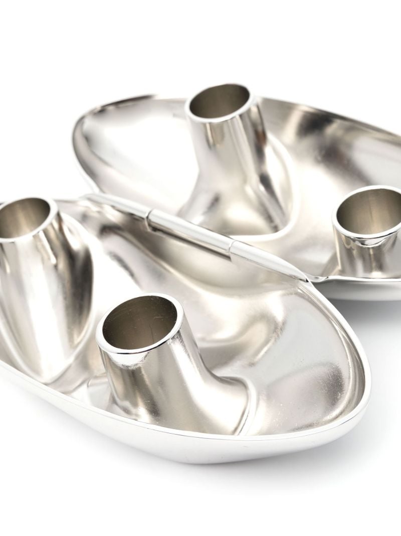 Metallic Folding Logo Engraved Candle Holder