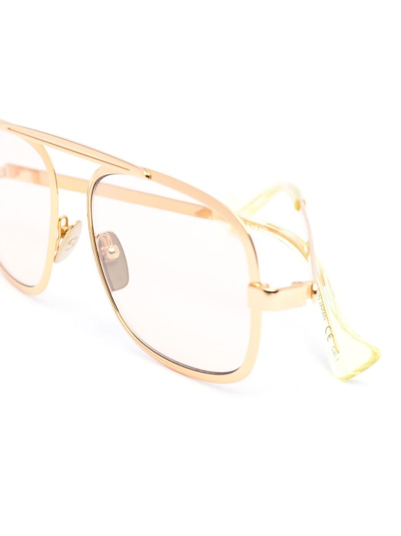 Gold-tone Pilot-frame Optical Glasses