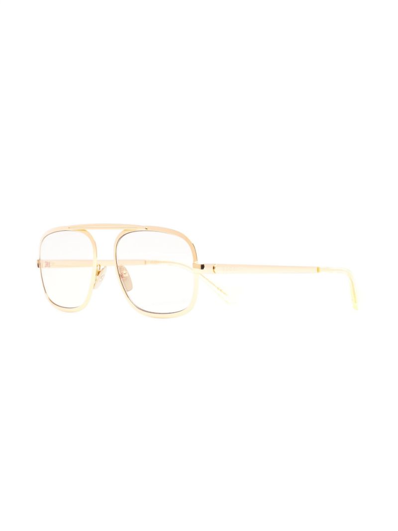 Gold-tone Pilot-frame Optical Glasses