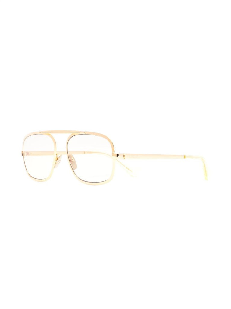 Gold-tone Pilot-frame Optical Glasses