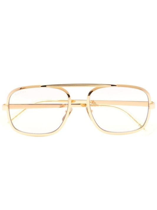 Gold-tone Pilot-frame Optical Glasses