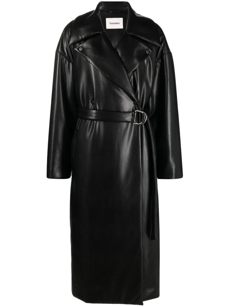 Black Liano Belted Trench Coat