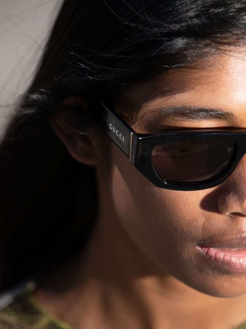 Black Rectangle Frame Sunglasses