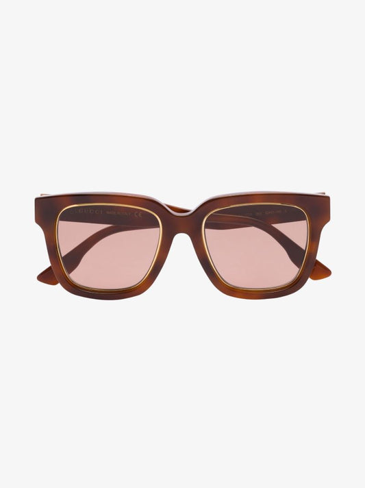 Brown Havana Oversized Square Sunglasses