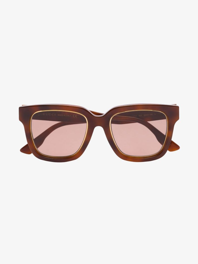 Brown Havana Oversized Square Sunglasses
