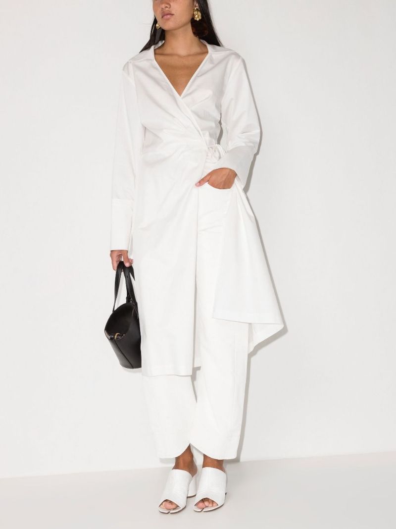 White High Waist Tapered Jeans