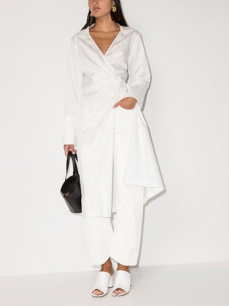 White High Waist Tapered Jeans