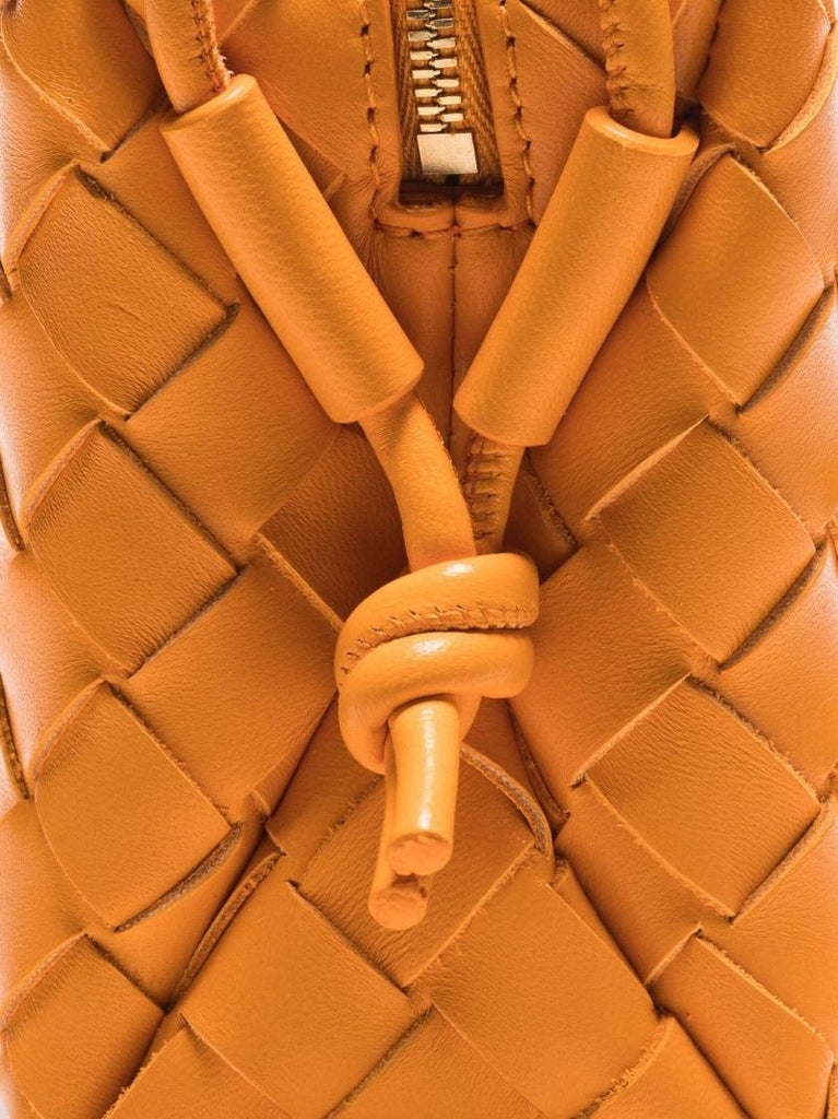 Orange Mini Loop Leather Cross Body Bag