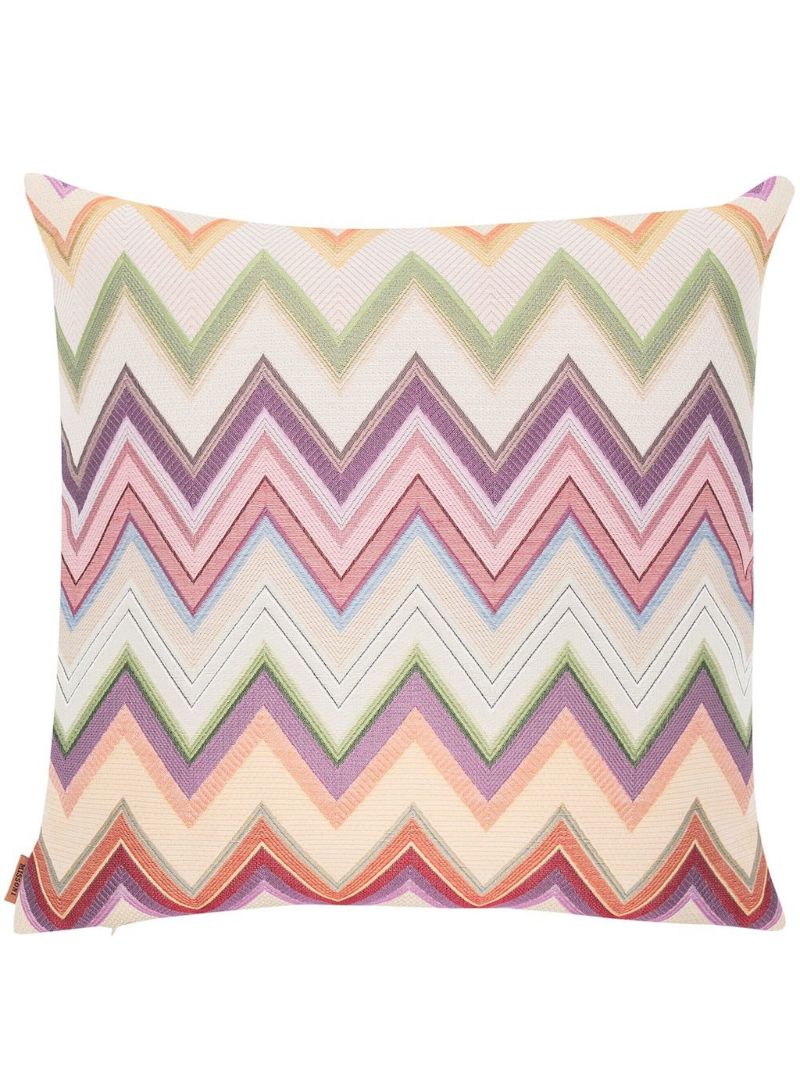 Multicolour Agadir Zigzag-pattern Cushion
