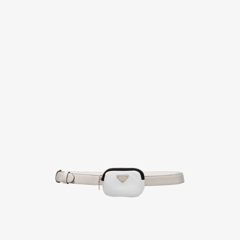 Logo Plaque Zipped Pouch Belt