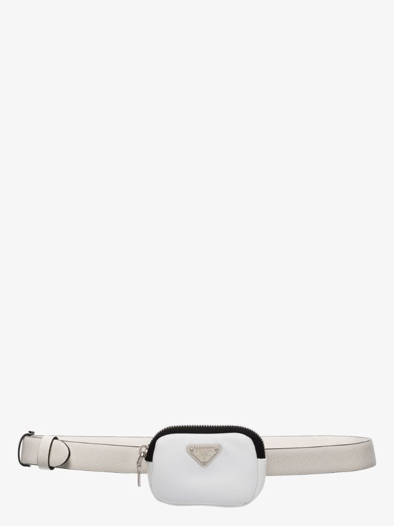 Logo Plaque Zipped Pouch Belt