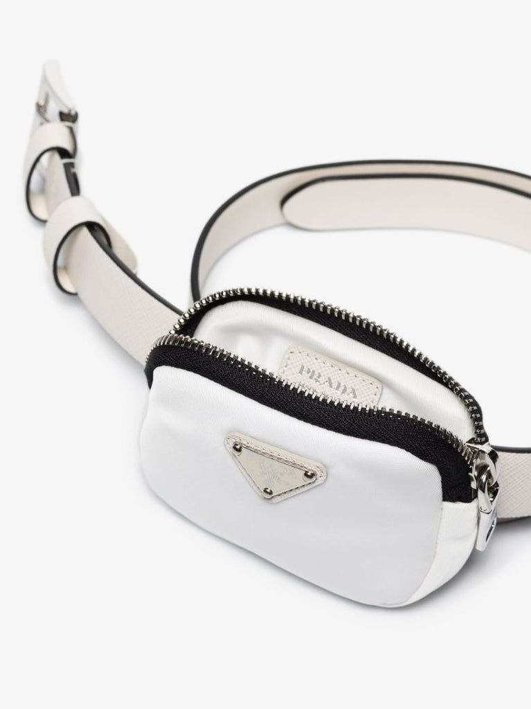 Logo Plaque Zipped Pouch Belt