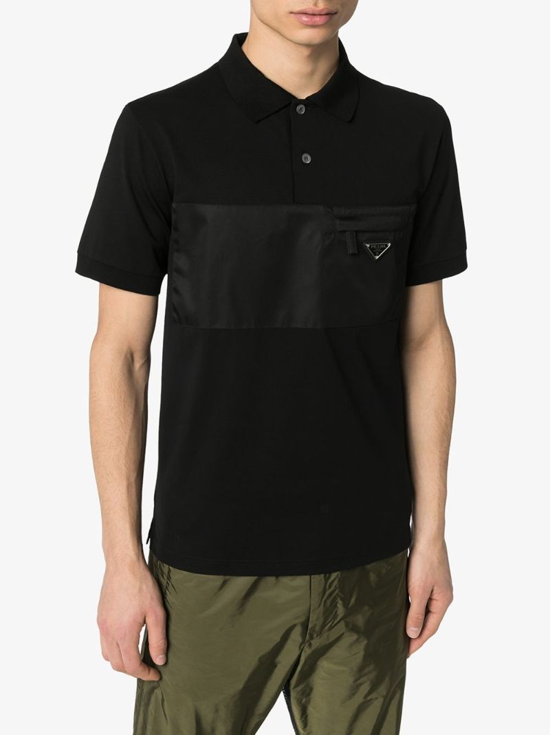 Nylon-panelled Stretch-cotton Polo Shirt