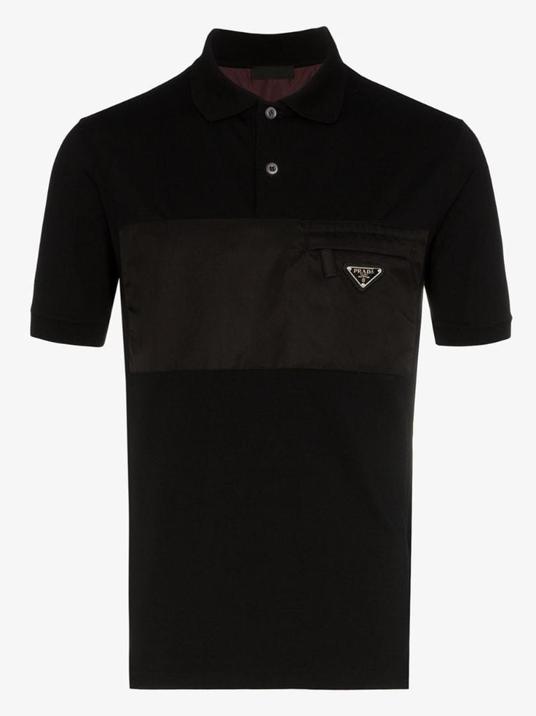 Nylon-panelled Stretch-cotton Polo Shirt