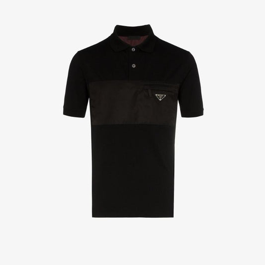 Nylon-panelled Stretch-cotton Polo Shirt