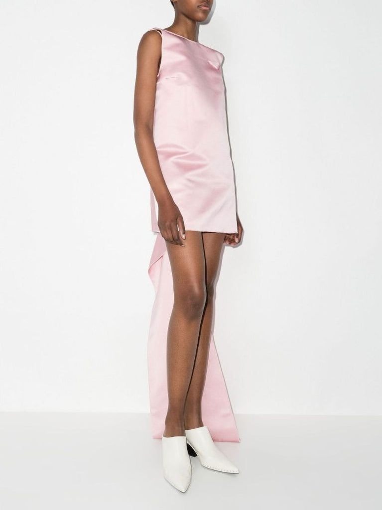 Silk Draped Mini Dress