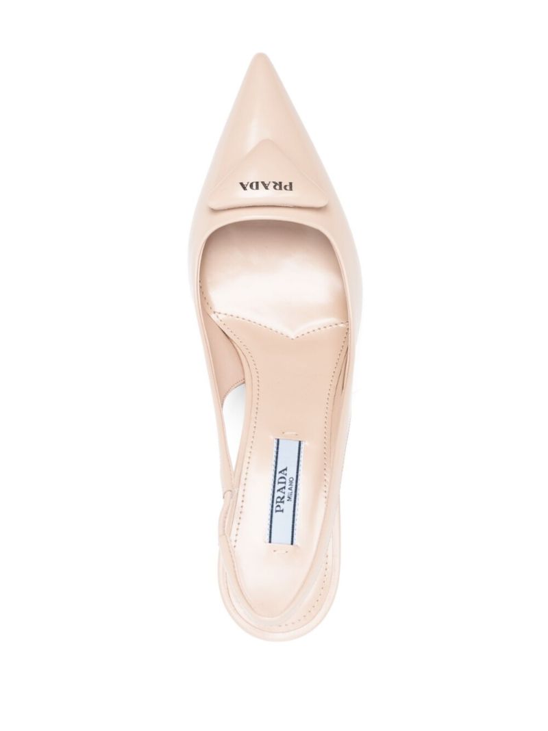 Neutral 75 Slingback Leather Pumps