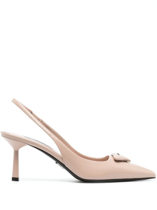 Neutral 75 Slingback Leather Pumps