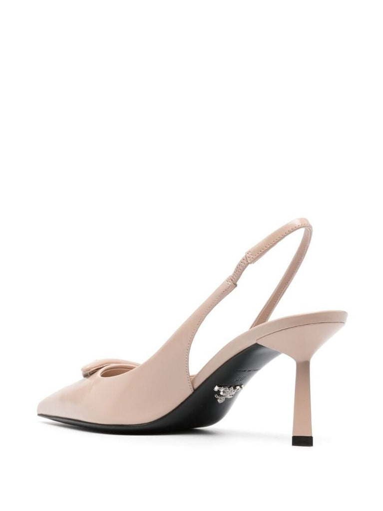 Neutral 75 Slingback Leather Pumps